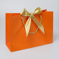 Wholesale Paper Gift Bags with Ribbon Bow Recycled Wedding Shopping Bags with Handles Clothing Cosmetic Jewelry Packaging Bags - SHOWLU FASHION STORE