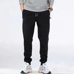 Winter Lambswool Warm Casual Pants Men's Fitness Jogging Sweatpants Male Solid Drawstring Bottoms Fleece Straight Trousers M - 5Xl - SHOWLU FASHION STORE
