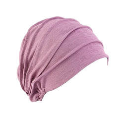 Women Cotton Slouch Beanie Chemo Cap Solid Color Bonnet Inner Hijabs Cap Muslim Head Wraps Femme Wrap Head Elastic Turban Hat - SHOWLU FASHION STORE