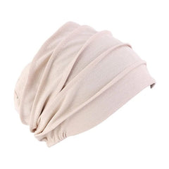 Women Cotton Slouch Beanie Chemo Cap Solid Color Bonnet Inner Hijabs Cap Muslim Head Wraps Femme Wrap Head Elastic Turban Hat - SHOWLU FASHION STORE