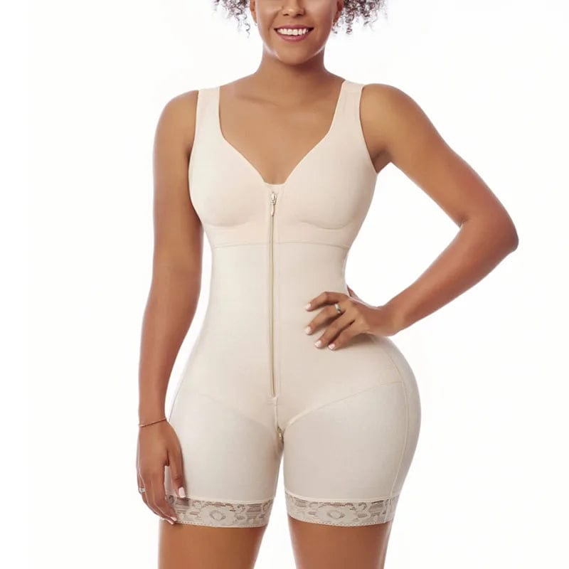 Women Zipper Butt Lifter Fajas Shapewear High Waist Bodysuit With Seamless Bodyshaper - SHOWLU FASHION STORE