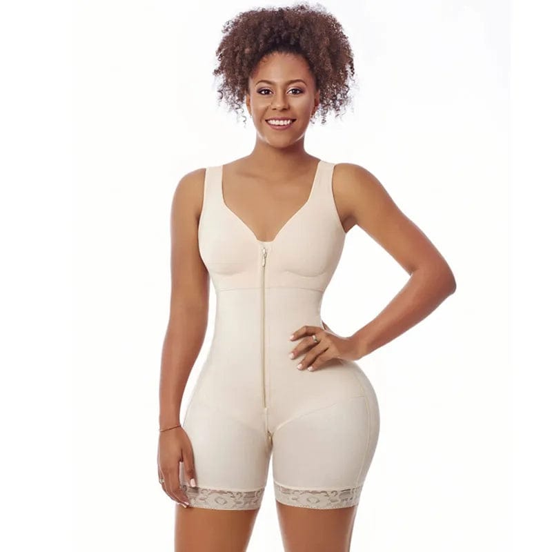Women Zipper Butt Lifter Fajas Shapewear High Waist Bodysuit With Seamless Bodyshaper - SHOWLU FASHION STORE
