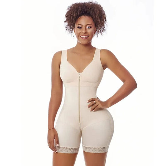 Women Zipper Butt Lifter Fajas Shapewear High Waist Bodysuit With Seamless Bodyshaper - SHOWLU FASHION STORE