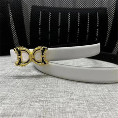 Women's Belt Luxury Brand Thick Double Sided Belt for Women Design Elegant 2.5cm Wide Female Belt - SHOWLU FASHION STORE