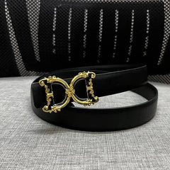 Women's Belt Luxury Brand Thick Double Sided Belt for Women Design Elegant 2.5cm Wide Female Belt - SHOWLU FASHION STORE