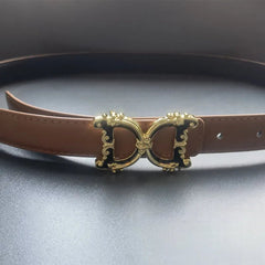 Women's Belt Luxury Brand Thick Double Sided Belt for Women Design Elegant 2.5cm Wide Female Belt - SHOWLU FASHION STORE