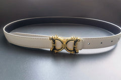 Women's Belt Luxury Brand Thick Double Sided Belt for Women Design Elegant 2.5cm Wide Female Belt - SHOWLU FASHION STORE