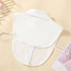 Women's Handmade Nail Half Round Bead Pointed Neck Chiffon Fake Collar Versatile Decoration Half Shirt Style Fake Collar - SHOWLU FASHION STORE