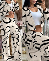 Women's Street Top Set Spring Autumn Sexy Solid Color Temperament Long Pants Drawstring Women's Casual Two Piece Set 2023 New - SHOWLU FASHION STORE