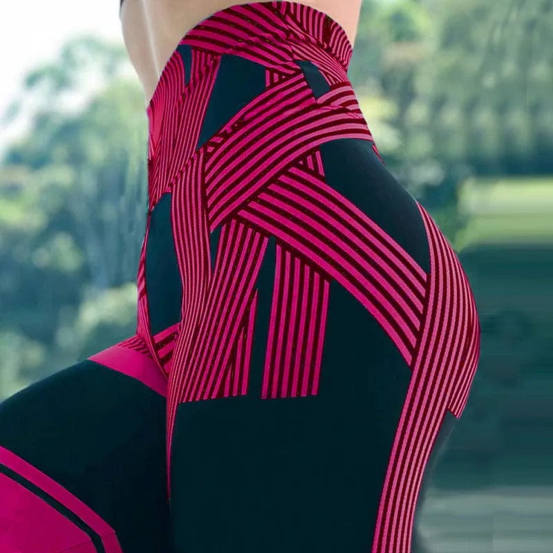 Women's Yoga Pants S - XXXL Plus Size Leggings Sport 3D Printed Stretchy High Waist Fitness Legging Slim Stretch Running Pants - SHOWLU FASHION STORE