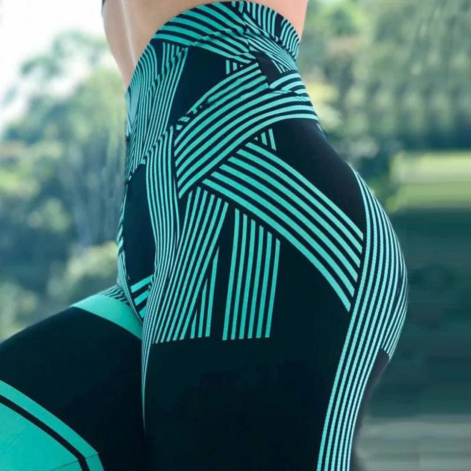 Women's Yoga Pants S - XXXL Plus Size Leggings Sport 3D Printed Stretchy High Waist Fitness Legging Slim Stretch Running Pants - SHOWLU FASHION STORE