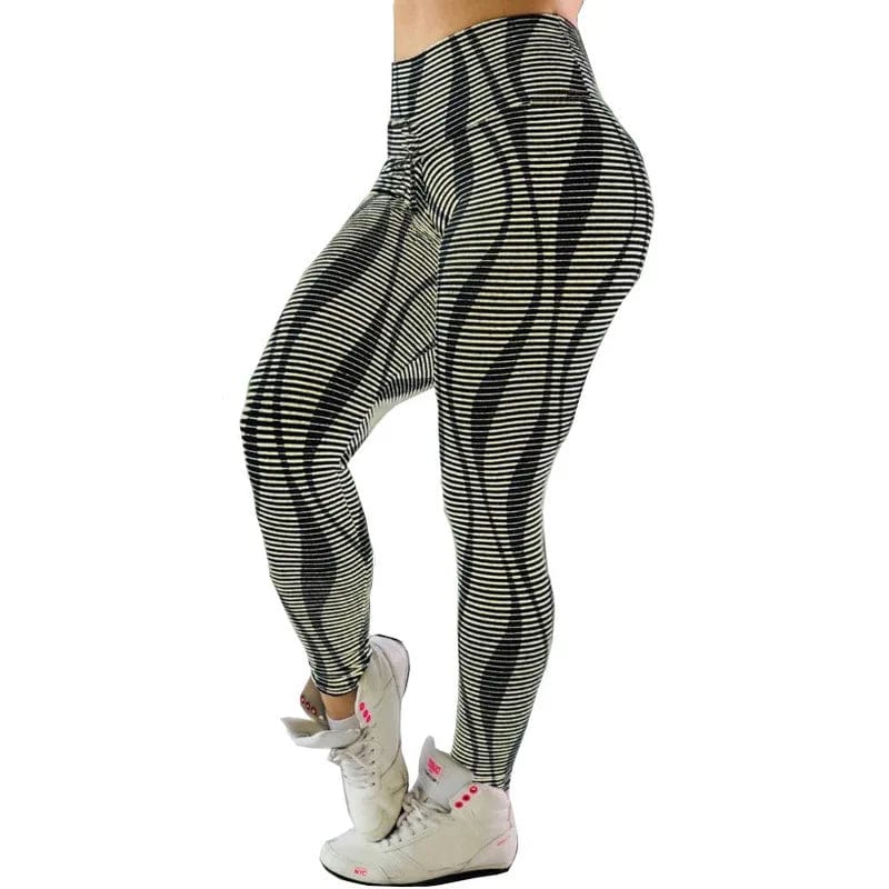 Women's Yoga Pants S - XXXL Plus Size Leggings Sport 3D Printed Stretchy High Waist Fitness Legging Slim Stretch Running Pants - SHOWLU FASHION STORE