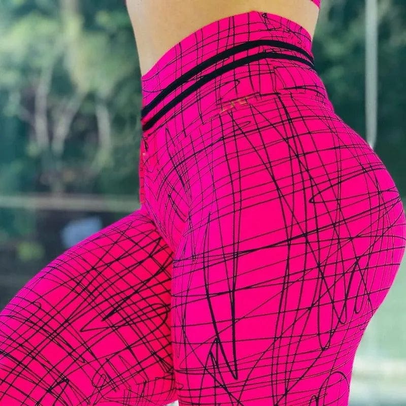 Women's Yoga Pants S - XXXL Plus Size Leggings Sport 3D Printed Stretchy High Waist Fitness Legging Slim Stretch Running Pants - SHOWLU FASHION STORE