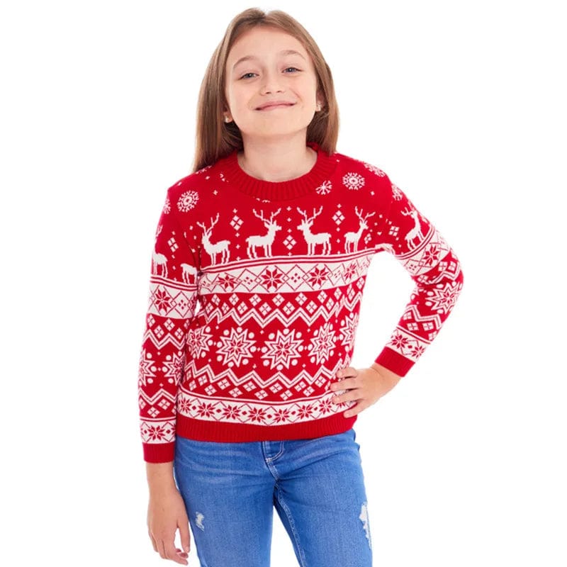 Xmas Pyjamas Family Mom and Daughter Matching Clothes Cotton Sweater Merry Christmas Print Matching Christmas Outfits for Family - SHOWLU FASHION STORE