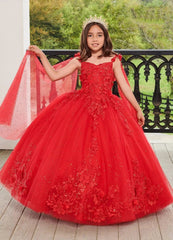 Yellow Dresses Ball Gown O - neck Tulle Appliques Flower Girl Dresses For Weddings Pageant Dresses - SHOWLU FASHION STORE