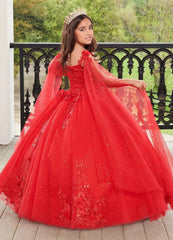 Yellow Dresses Ball Gown O - neck Tulle Appliques Flower Girl Dresses For Weddings Pageant Dresses - SHOWLU FASHION STORE