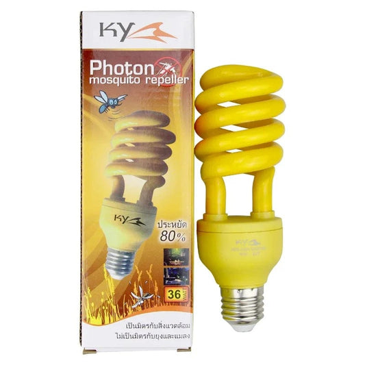 Yellow E27 Semi Spiral Energy - saving Lamp UV Resistant Plant Lamp Archives Dust - free Workshop Mosquito Repellent Bulb - SHOWLU FASHION STORE