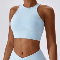 Yoga Thread Hollow - out Tight with Chest Pad Sports Vest - SHOWLU FASHION STORE