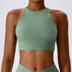 Yoga Thread Hollow - out Tight with Chest Pad Sports Vest - SHOWLU FASHION STORE