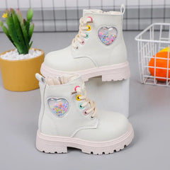 Zapatos Niña Kid Leather Boots 2023New Girl Ankle Boot Anti Slip Boy Single Boots Medium Small Child Short Boot Casual Kid Shoes - SHOWLU FASHION STORE