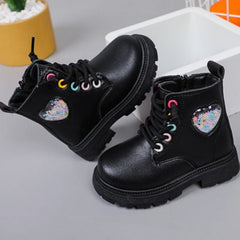 Zapatos Niña Kid Leather Boots 2023New Girl Ankle Boot Anti Slip Boy Single Boots Medium Small Child Short Boot Casual Kid Shoes - SHOWLU FASHION STORE
