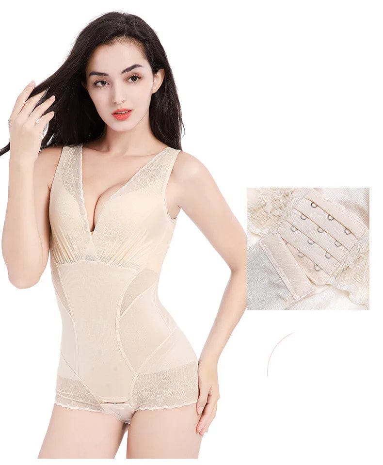 ZYSK Women Full Body Shapewear High Waist Body Shaping Underwear Waist Trainer Underbust Bodysuit Slimming Seamless Shapewear - SHOWLU FASHION STORE