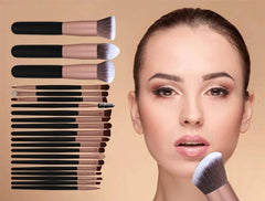 22 pcs Rose Gold Make Up Cosmetic Brush Tools OEM Available Premium Synthetic Makeup Brushes Set - SHOWLU FASHION STORE