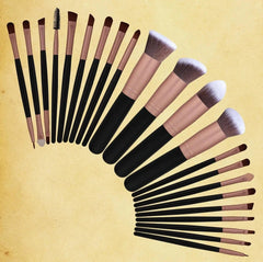 22 pcs Rose Gold Make Up Cosmetic Brush Tools OEM Available Premium Synthetic Makeup Brushes Set - SHOWLU FASHION STORE