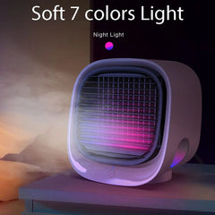Showlu Fashion Store 0 5V Home Mini Portable Air Conditioner 3 Colors Light Conditioning Humidifier Purifier USB  Humidification Cooler with Water Tank