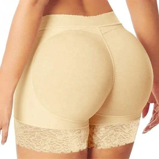 Showlu Fashion Store Body Shapers Butt Lifter Faja Plus Size Slimming Tummy Control Lace Decorated Padded Panties For Women