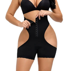 Showlu Fashion Store M / WE2466-Black Body Shapers Butt Lifter Faja Plus Size Slimming Tummy Control Lace Decorated Padded Panties For Women