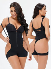 Showlu Fashion Store M / WU2388-Black Body Shapers Butt Lifter Faja Plus Size Slimming Tummy Control Lace Decorated Padded Panties For Women