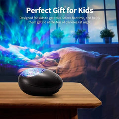 Showlu Fashion Store 5 / black Music voice Star Projector Ocean Wave Ceiling Night Light 7 Color Changing Speaker Skylight Projector for Kids