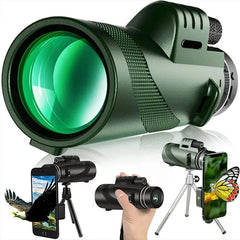 Showlu Fashion Store 0 G872B-Green suit1 Portable Zoom HD 5000M Telescope Folding Long Distance Mini Powerful Telescope for Hunting Sports Outdoor Camping Travel
