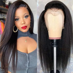 Transparent Lace Frontal Wig Human Hair Lace Frontal Wig 30 Inch Kinky Straight Lace Front Human Hair Wigs For Wome Human Hair - SHOWLU FASHION STORE