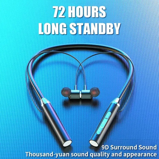 Anel Demosthene General Store 0 Wireless Bluetooth Headset Neck Type Stereo Noise Reduction Universal Plugin Card Sport Ear Headset Mic