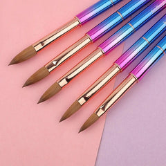 Custom Logo Professional 100% Kolinsky Brush Nail Art Brush Kolinsky Acrylic Nail Brush - SHOWLU FASHION STORE