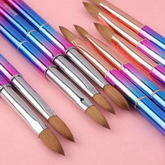 Custom Logo Professional 100% Kolinsky Brush Nail Art Brush Kolinsky Acrylic Nail Brush - SHOWLU FASHION STORE