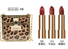 Private labels Glitter Bag Lipstick Matte Moisturizing Velvet lasting Temperature change Lip balm 3pcs in bag Fashion Makeup - SHOWLU FASHION STORE