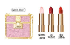 Private labels Glitter Bag Lipstick Matte Moisturizing Velvet lasting Temperature change Lip balm 3pcs in bag Fashion Makeup - SHOWLU FASHION STORE