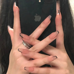 Wholesale Private Label Fingernails Art Square Full Cover French Press On False Nail Tips - SHOWLU FASHION STORE