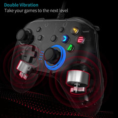 Wired Gaming Controller; Joystick Gamepad with Dual - Vibration PC Game Controller Compatible with PS3; Switch; Windows 10/8/7 PC; Laptop; TV Box; Android Mobile Phones; 6.5 ft USB Cable - SHOWLU FASHION STORE